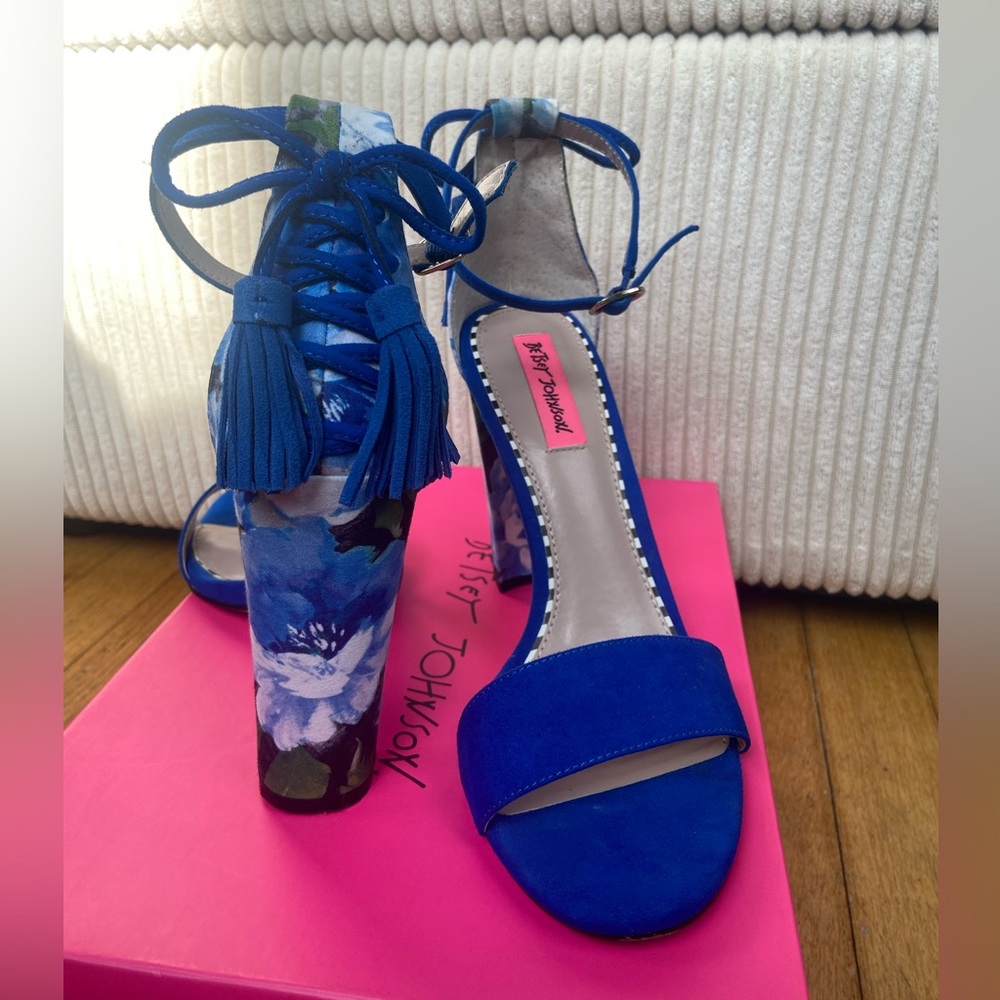 Betsey Johnson Blue Rakko Heel Sandals